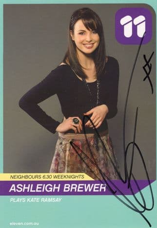Ashleigh Brewer as Kate Ramsay Neighbours Hand Signed Card Photo