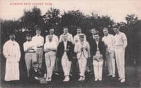 Astwood Bank Cricket Team Worcester Antique Postcard