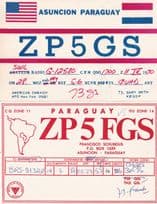 Asuncion Paraguay 2x QSL USA Embassy Amateur Radio Station Card s
