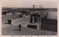 Aswan Dam Egypt Reservoir Old Character Real Photo Postcard