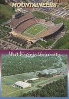 Athletics Facilities West Virginia University NFL Stadium 2x USA Aerial Postcard