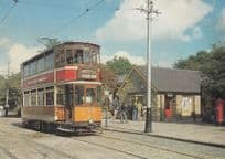 Auchenshuggle Glasgow Bus Tram Outside Derby Bookshop 1970s Postcard