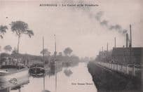 Audruico Le Canal Et La Fonderie Boats Rare French Old Postcard