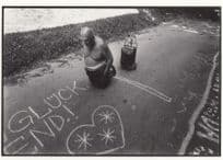 August Wall Austrian Street Artist In Buddha Pose Photo Postcard