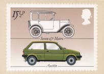 Austin Seven Metro Classic Cars Royal Mail Limited Edn Stamp Postcard