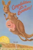 Australian New Born Baby Comic Kangaroo Babies Celebration Postcard