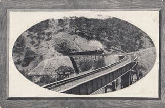Australian Train Viaduct Melbourne To Adelaide Line Lofty Ranges Old Postcard