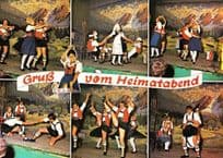 Austria Austrian Morris Folk Local Dance Dancing Heimatabend Fashion Postcard