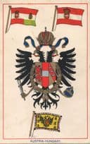 Austria Hungary Coat Of Arms Heraldry Antique Postcard