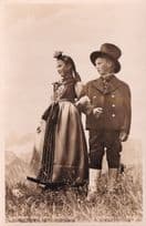Austrian Trachten Aus Dem Montaton Real Photo Postcard