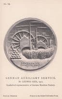 Auxiliary Service WW1 1917 German War Medal Military Old Postcard