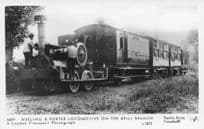 Aveling & Porter Train at Brill in 1875 Pamlin Prints Railway RPC Postcard