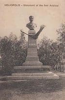 Aviation Plane Aviator Heliopolis Egypt Statue Monument Early Egyptian Postcard