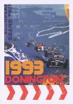 Ayrton Senna 1993 British Grand Prix Lap Of The Gods Painting Postcard