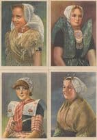 Azel Spakenburg Scheveningen Zeeland Holland 4x Costume Postcard s