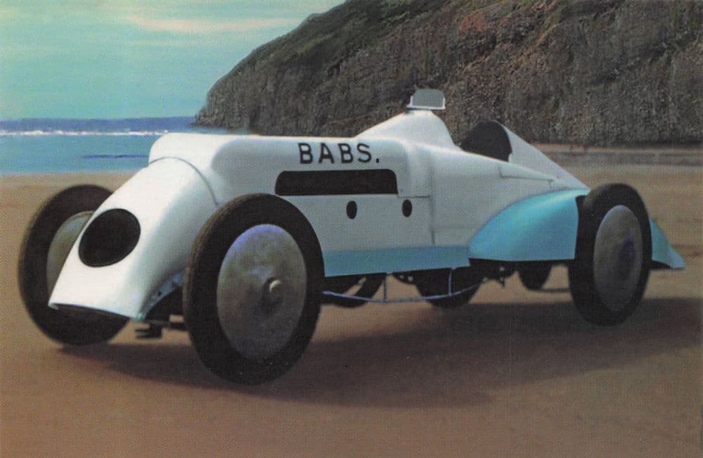Babs Racing Car Babs Welsh Racing Car Speed Record in 1926 Wales Postcard
