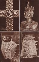 Bad Aachen Dom 4x Bronze Silver Shining Religious Statues Antique Postcard s
