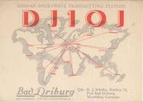 Bad Driberg Germany 1950s Radio QSL From Munich Postcard