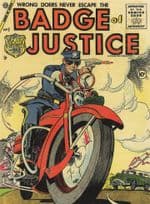 Badge Of Justice Judge Dredd Type 1950s Comic Book Police Postcard