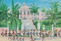 Bahamas Changing The Guard Tropical Police Policeband Postcard