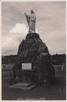 Bahia Jesus Monument Brazil Rare Real Photo Old Postcard