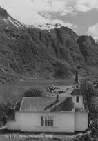Bakke Naeroyfjord Church Vestland Norway Vintage Real Photo Postcard