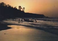 Bakua Fishermen Fishing African Sunset Boats Africa Postcard