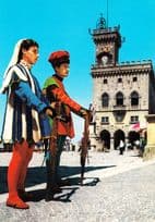 Balestrieri Pavicart San Marino Local Fashion Costume Dress Rare 1970s Postcard