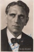 Baliol Holloway Peter Pan Shakespeare Actor Old Hand Signed Photo