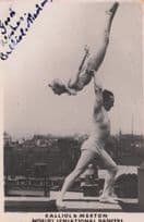 Balliol & Merton Strongman Circus Acrobat Dancers Old Hand Signed Photo