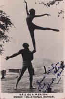 Balliol & Merton Strongman Circus Acrobats Dancers Old Hand Signed Photo
