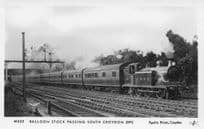 Balloon Stock Old Train at South Croydon Pamlin Prints Railway RPC Postcard