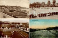 Ballycastle Seaford Felixstowe 4x Old Tennis Postcard s