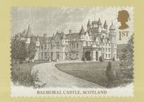 Balmoral Castle Scotland Queen Victoria Rare RMPQ Stamp Postcard
