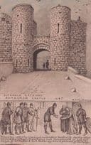 Bamburgh Castle Gateway Eye Gouging Battle Countess Phillimore Old Postcard