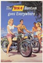 Bantam BSA Vintage Motorcycle Bike Advertising Poster Postcard