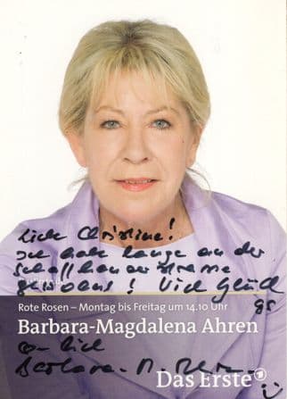 Barbara Magdalena Ahren Austrian Actress Hand Signed Photo