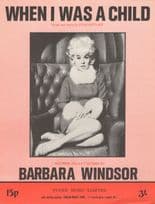 Barbara Windsor of Eastenders When I Was A Child Old Sheet Music