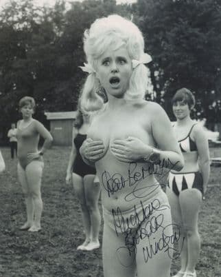 Barbara Windsor Risque XXX Carry On Film 10x8 Hand Signed Photo
