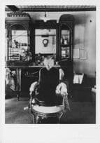 Barbers Shop Nebraska Hairdressers in 1947 American Photo Postcard