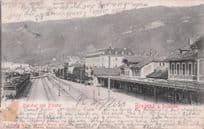 Barnhof Und Pfander Bregenz A Bodensee Austria Railway 1902 Postcard