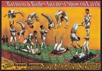 Barnum & Baileys Herbert Brothers Circus Acrobats Advertising Poster Postcard