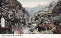 Barranco Del Rio Grand Canary Spain Antique Postcard