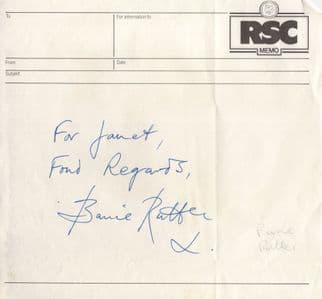 Barrie Rutter Shakespeare Actor Oakes In Porridge Hand Signed Autograph