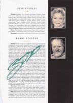 Barry Stanton Lolly Susi Liza Tarbuck Hand Signed Theatre Page