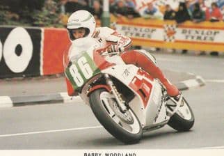 Barry Woodland TT Races Motorbike Superbike Isle Of Man Limited EdnPostcard