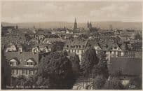 Basel Blick Von Bruderholz Old Swiss Panorama Aerial Postcard