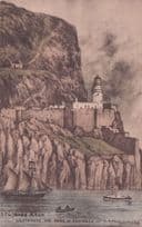 Bass Rock Lighthouse & Fortress Ruins Phillimore Scottish Old Postcard