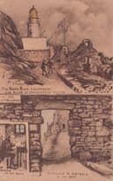 Bass Rocks Lighthouse Prison On The Bass Scottish Phillimore Old Postcard