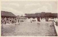 Bathing Swimming Pool Newport Isle Of Wight OId Real Photo Postcard